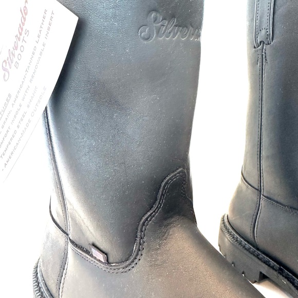 Men's Silverado Black leather work boots - Picture 10 of 10